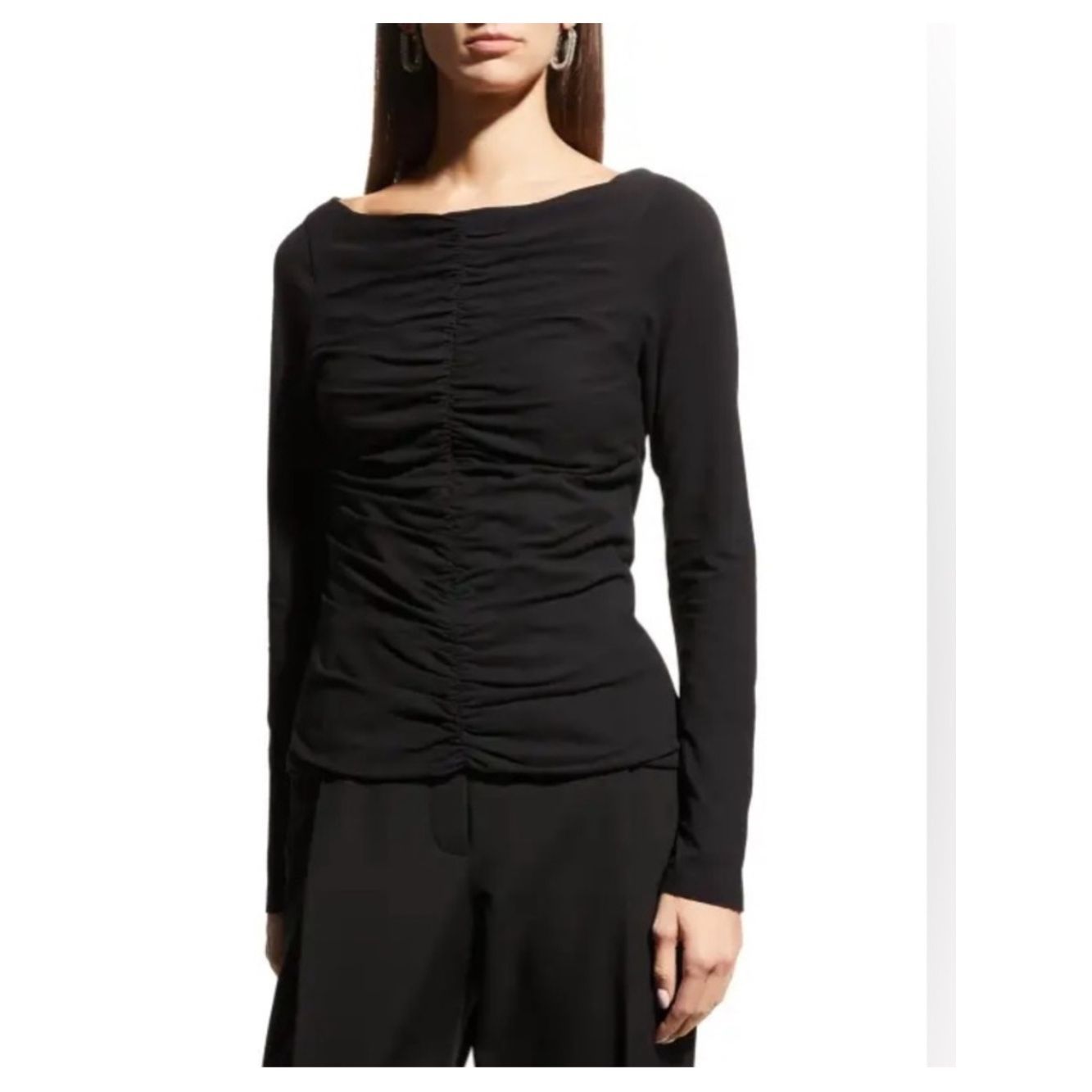 Khaite - Lance Ruched Top In Black Small
